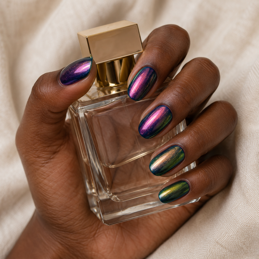 iridescent nails