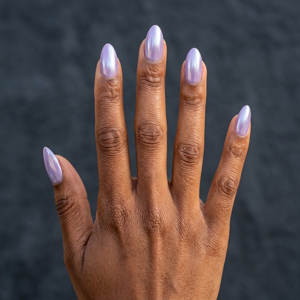 pearl chrome nails