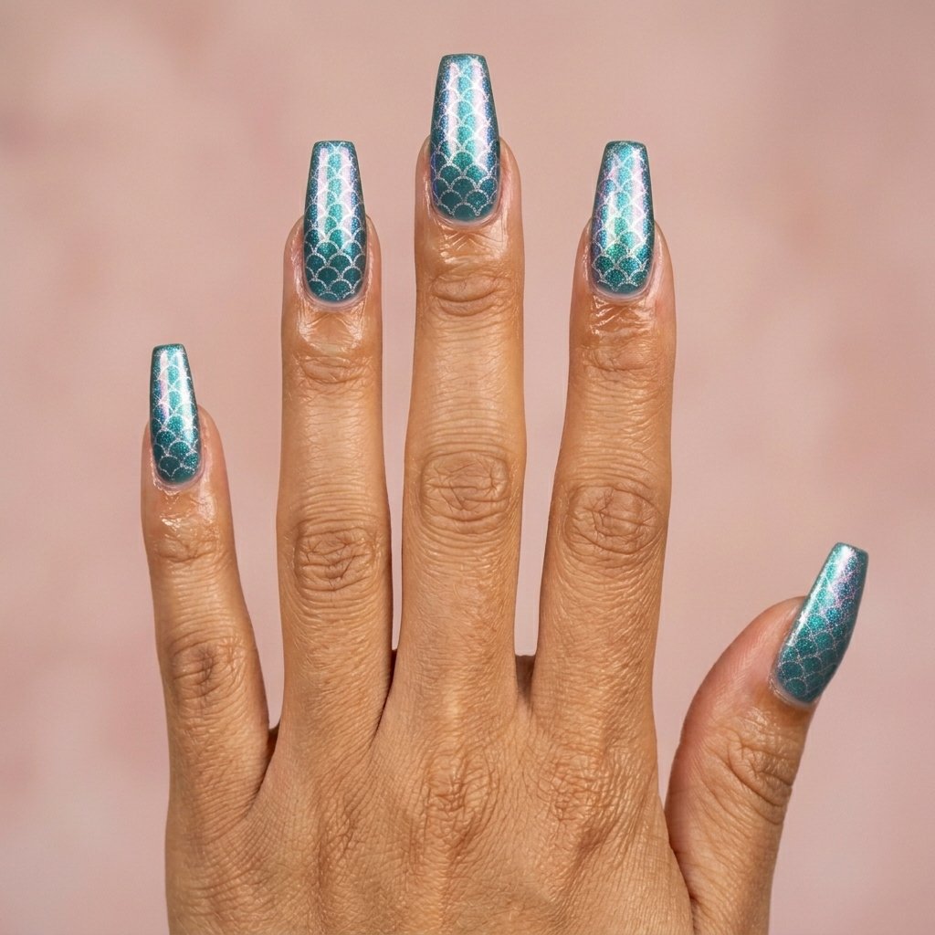 iridescent nails