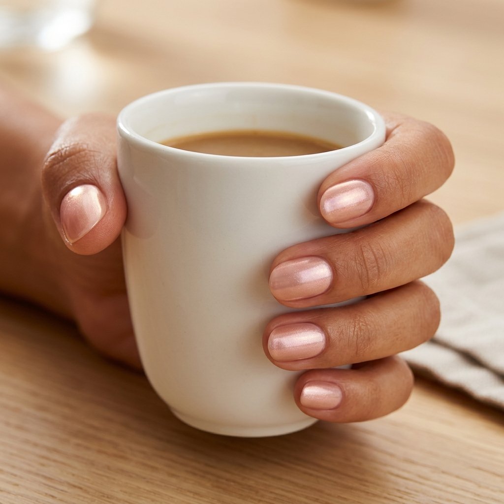 pearl chrome nails
