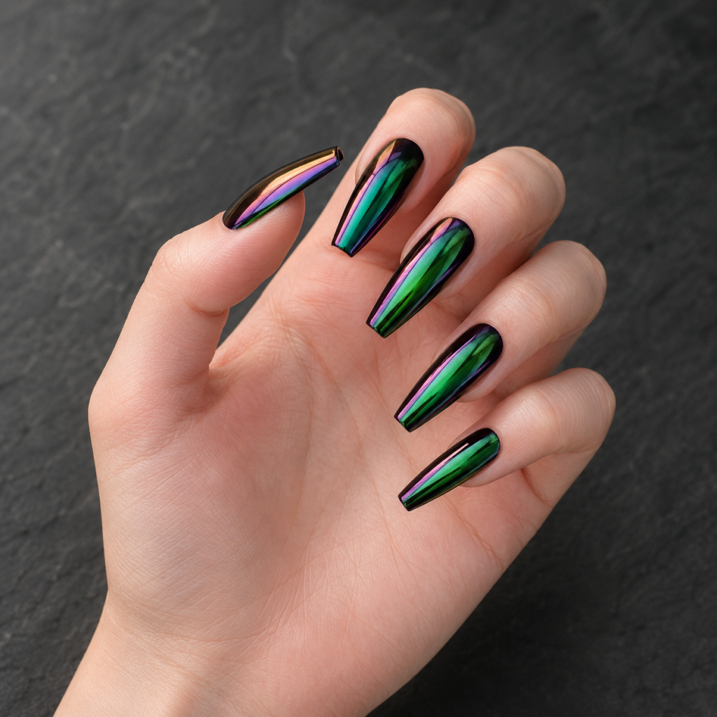 iridescent nails