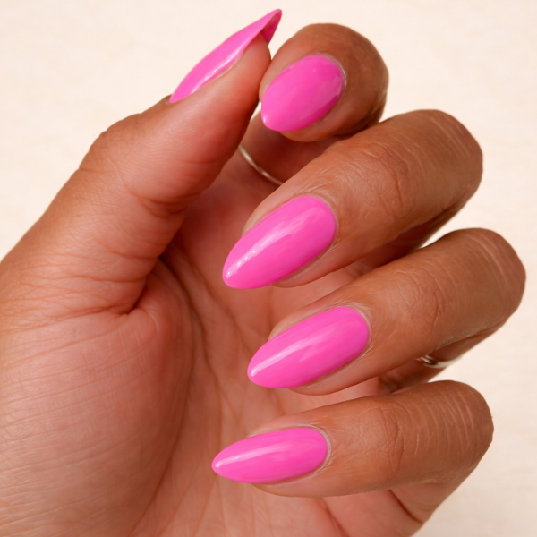 hot pink nail paint