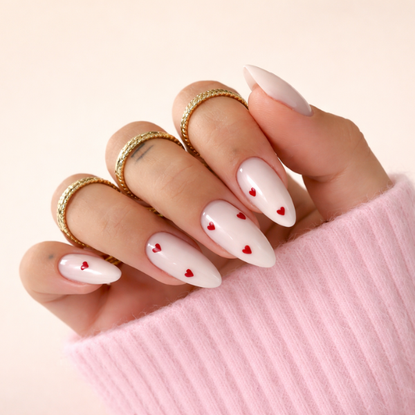 simple valentines day nails