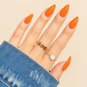 Viral Orange Nail Designs That Look Trendy and Eye-Catching