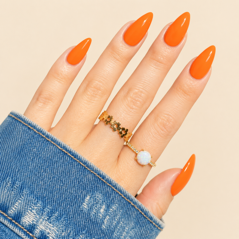 Orange nail designs