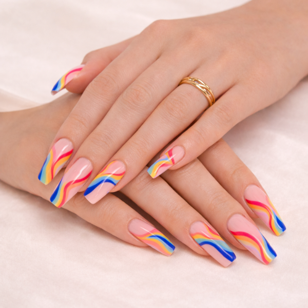 rainbow nails