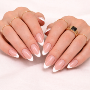Almond French Tip Nails That Make Hands Look Luxe
