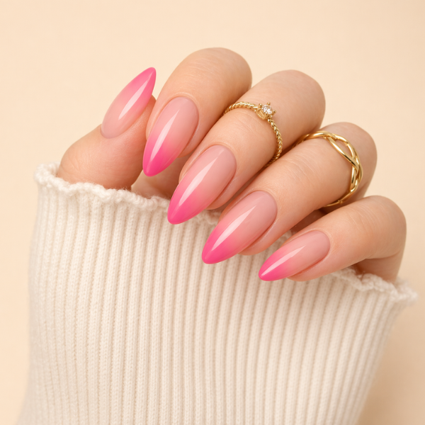 pink ombre nails