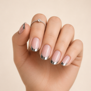 Chrome French Tip Nails: Mirror Tips That Last