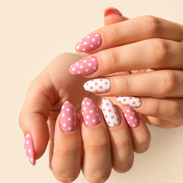polka dot nail designs