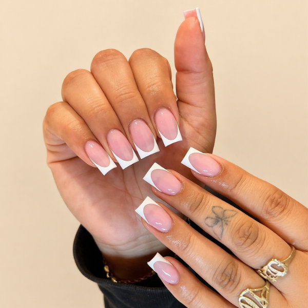 square french tip nails