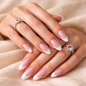 white french tip nails