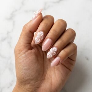 3d flower nails