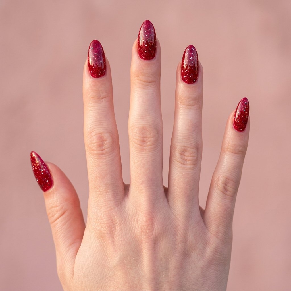 cherry red nails