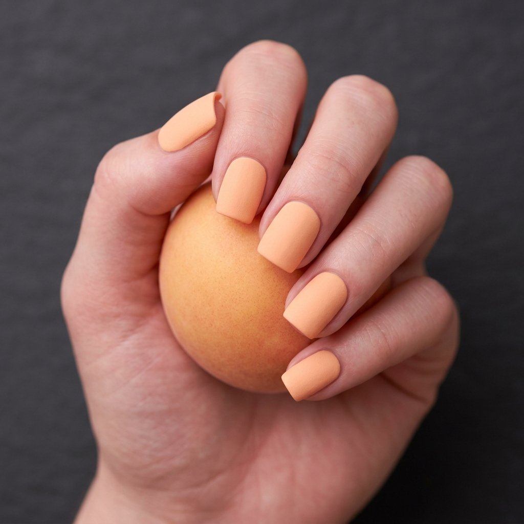 peach nail designs