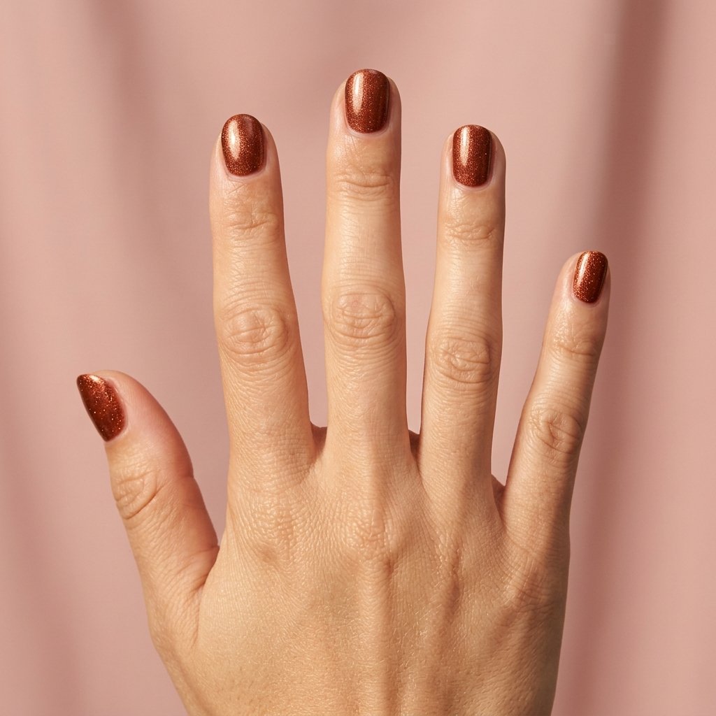 burnt orange nails