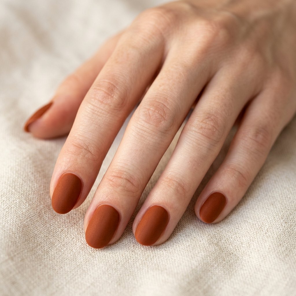 burnt orange nails