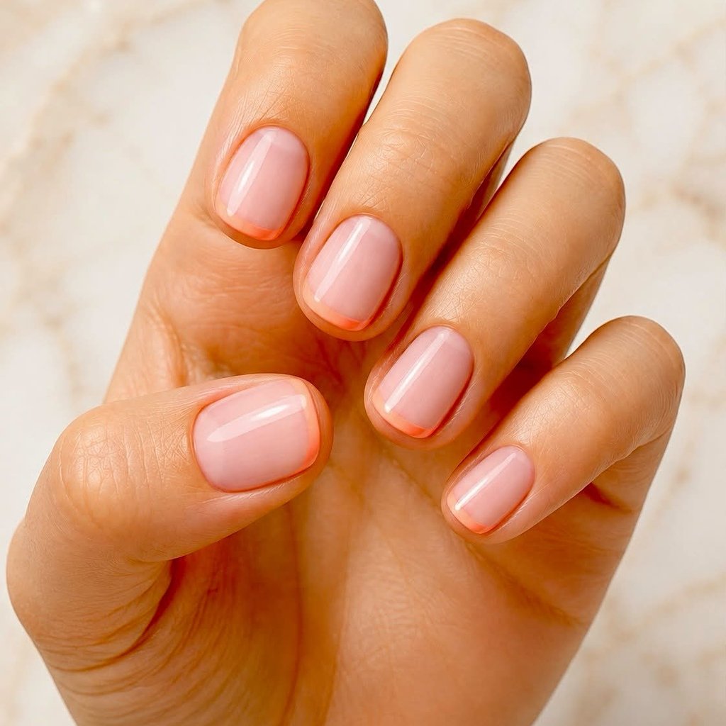 peach nail designs