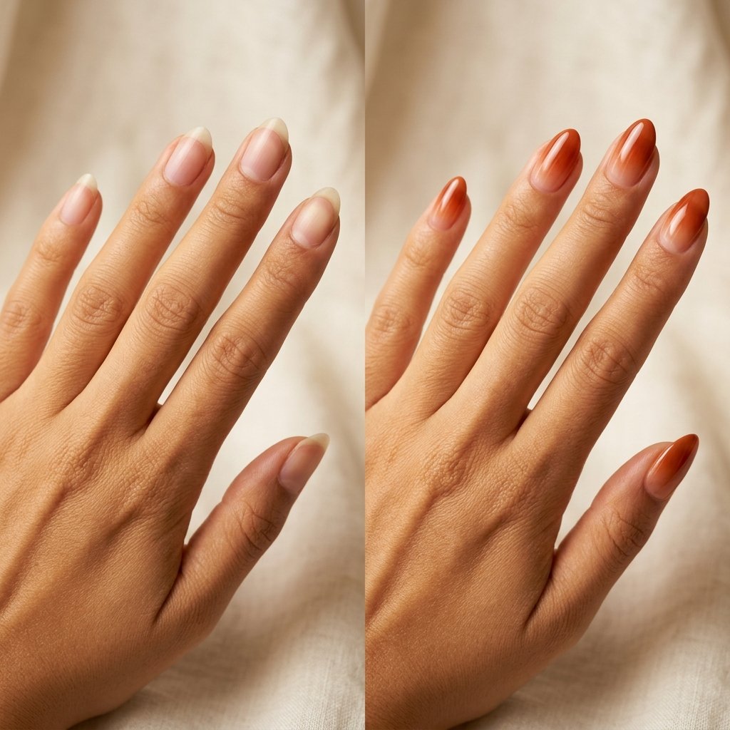 burnt orange nails