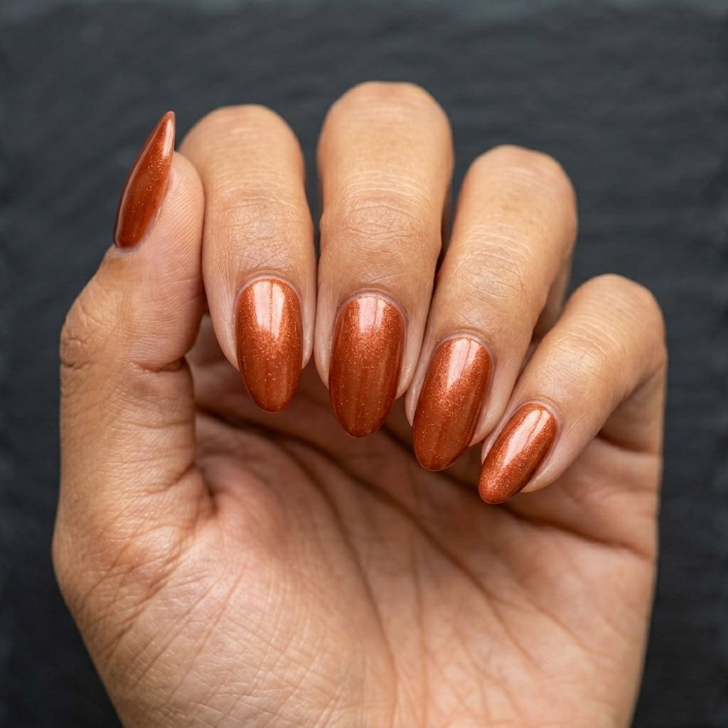 Burnt Orange Nails That Actually Suit Warm Skin