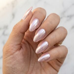 pearl chrome nails