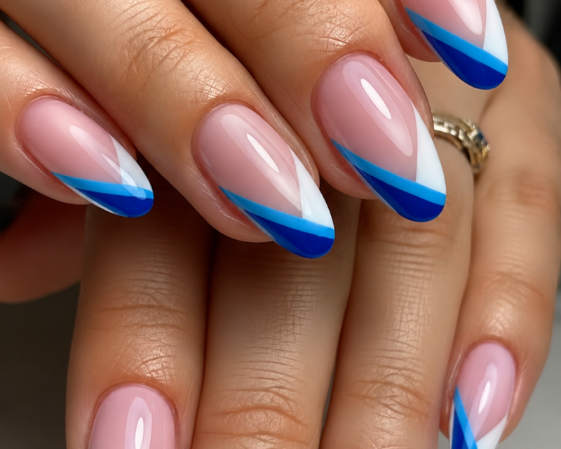 18 Blue French Tip Nails to Try Right Now