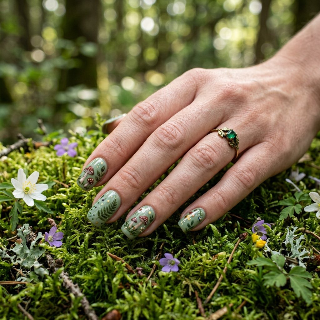 Enchanted Forest Fairy Nails