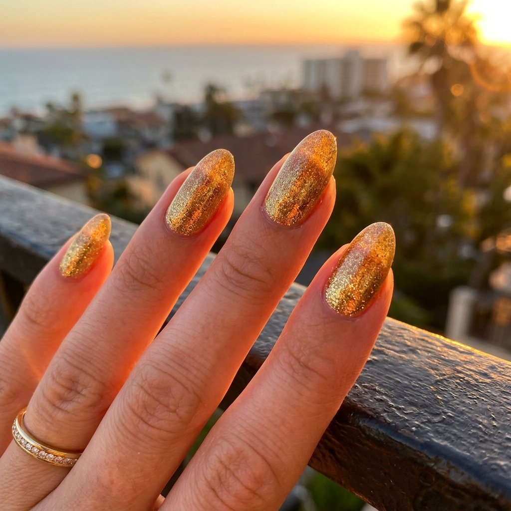 Golden Hour Nails