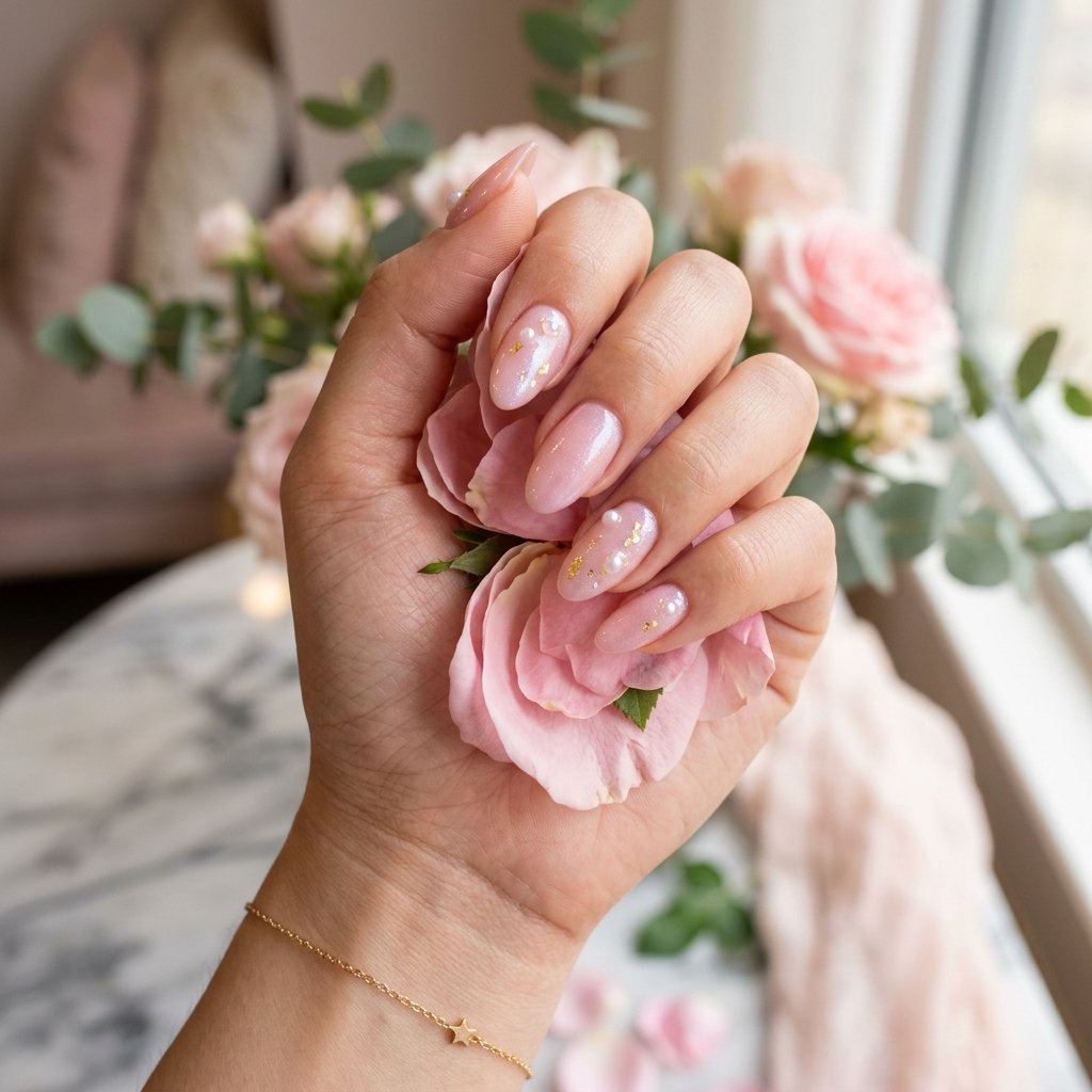 Pink Fairycore Nails