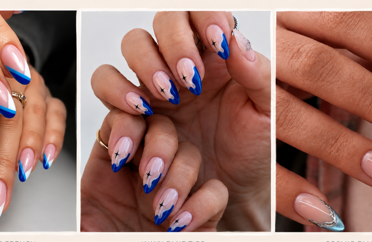 18 Blue French Tip Nails to Try Right Now