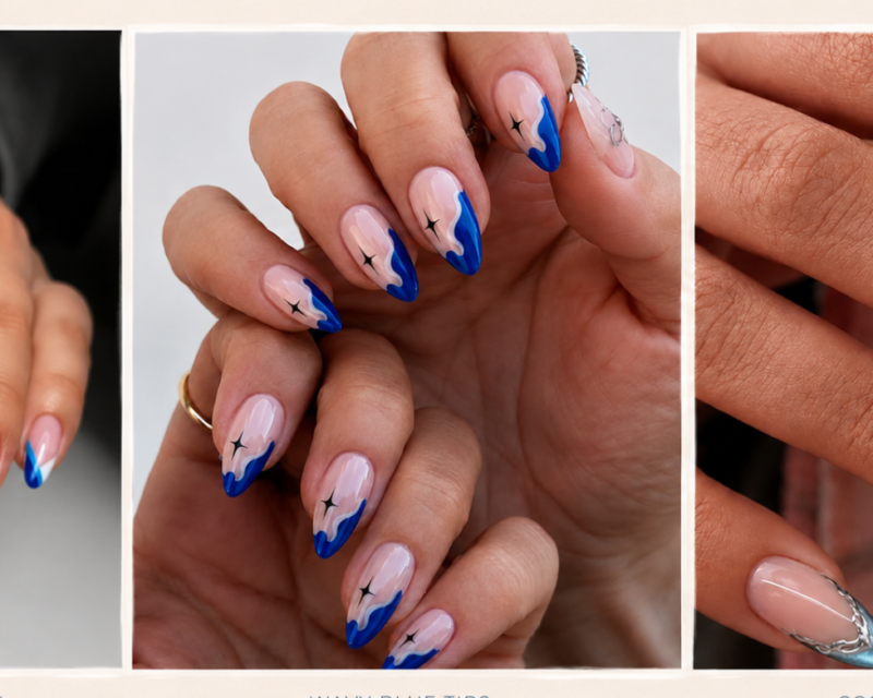 18 Blue French Tip Nails to Try Right Now