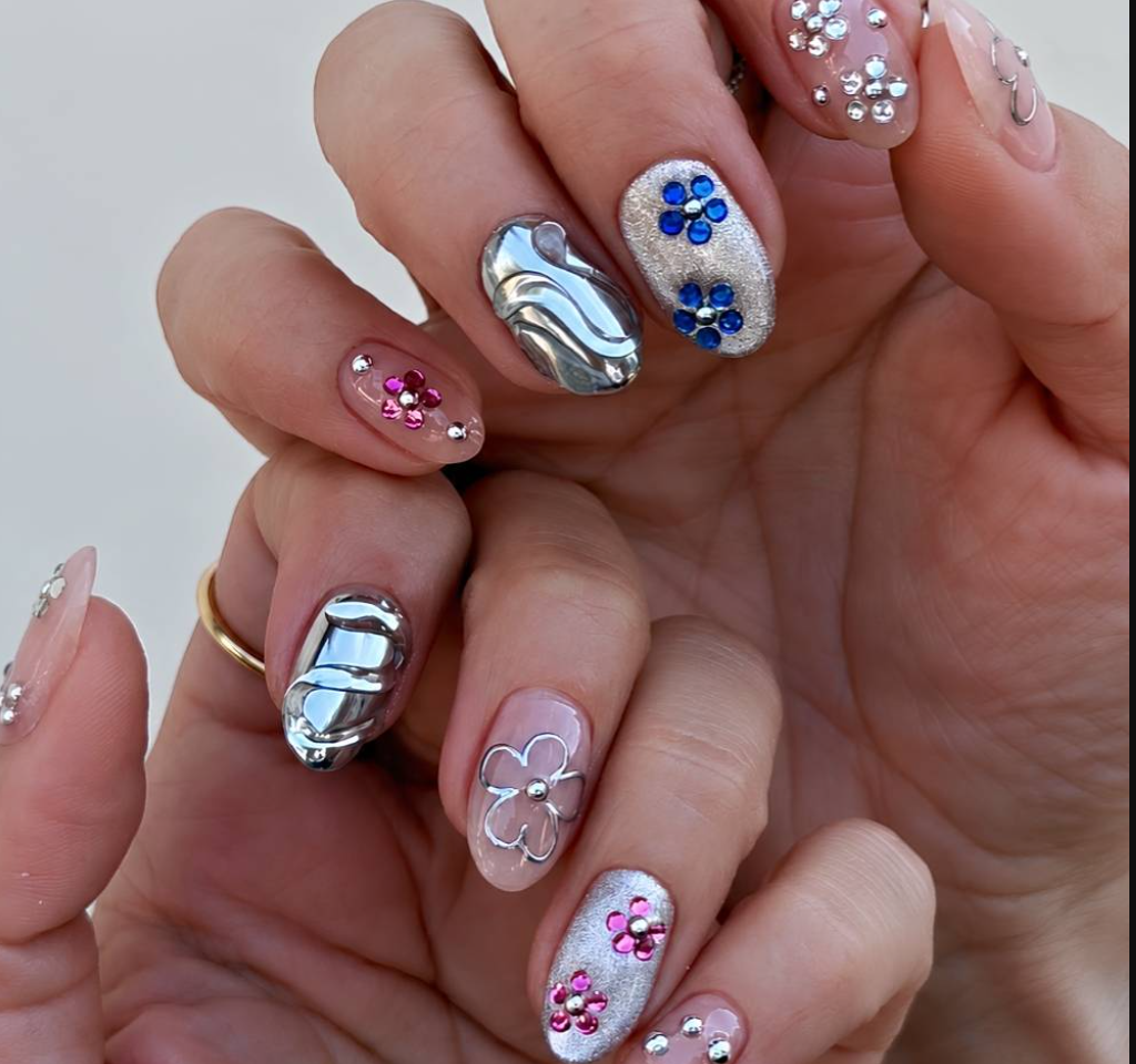 Kylie Jenner’s Crystal Flower Nails: Viral Summer Trend