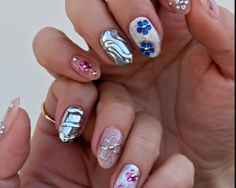 Kylie Jenner’s Crystal Flower Nails: Viral Summer Trend