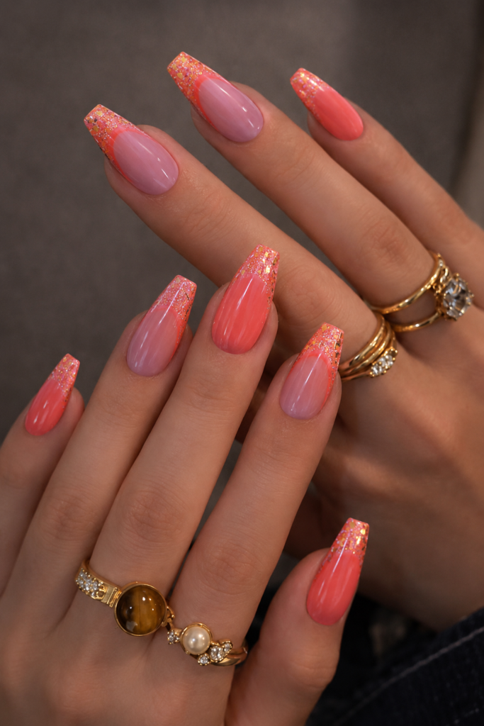 coral nails