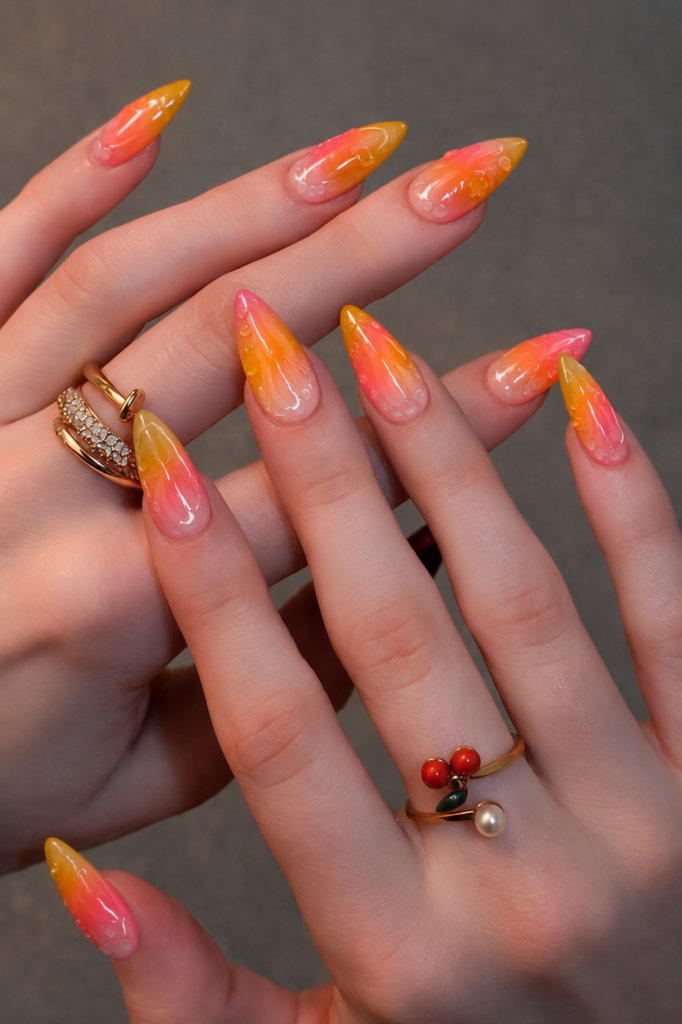 coral nails