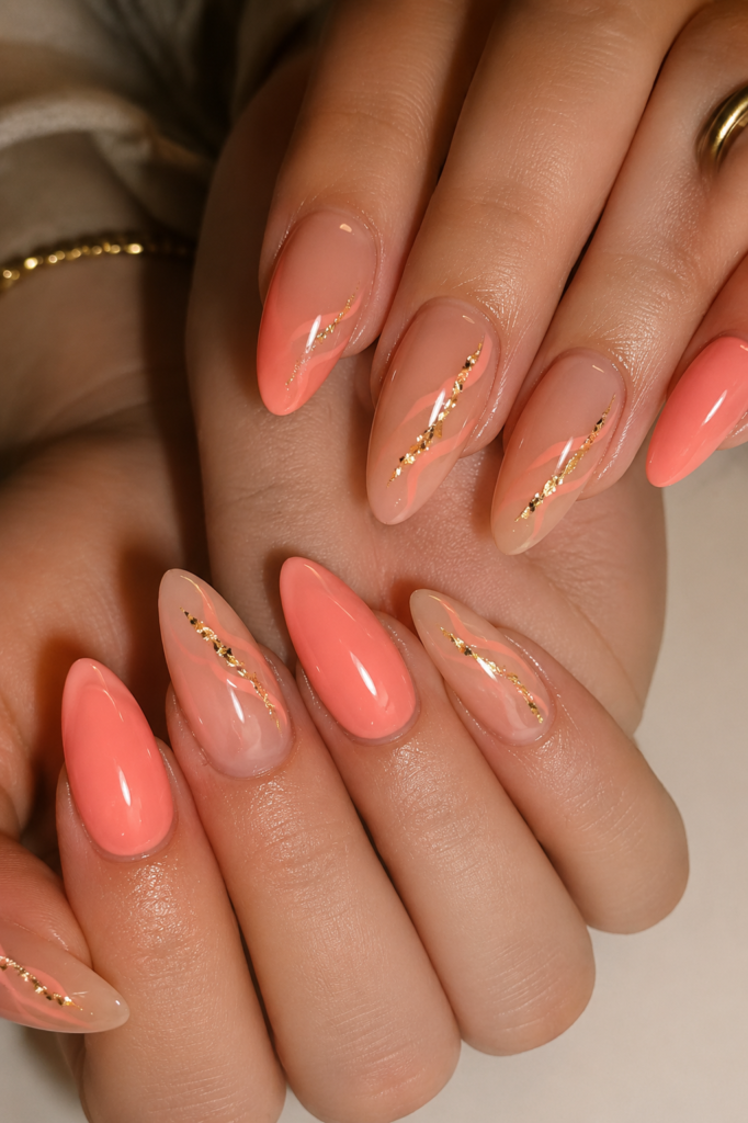 coral nails