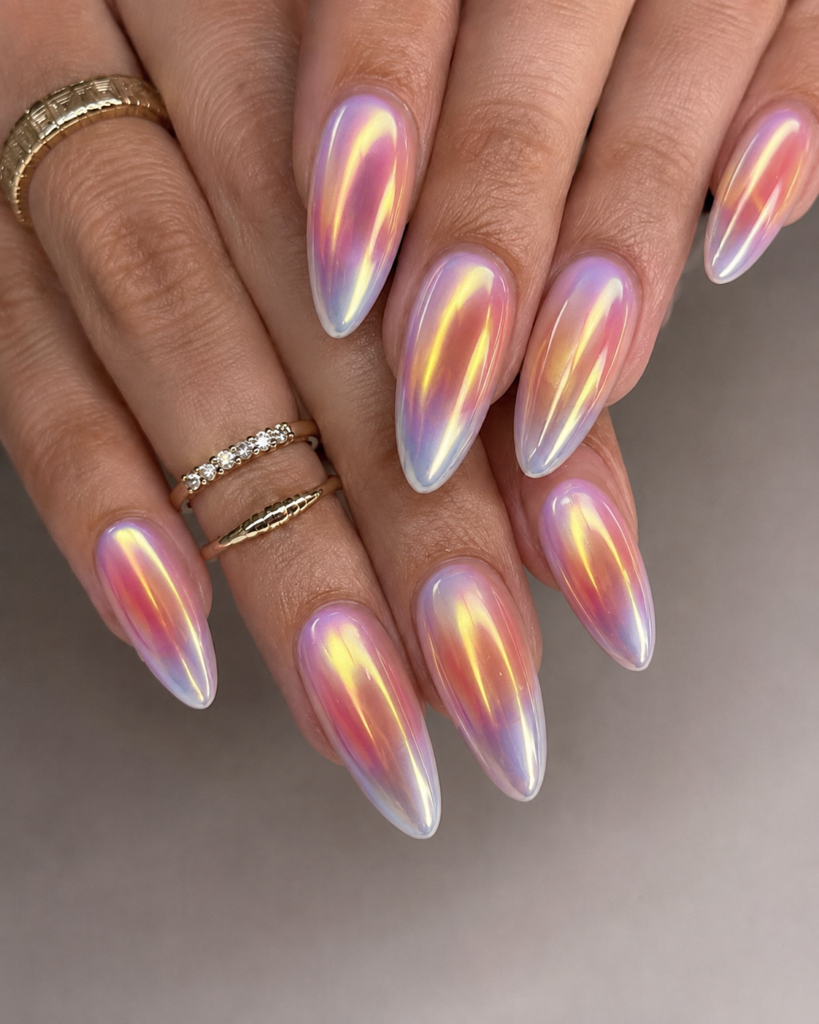 aura chrome nails