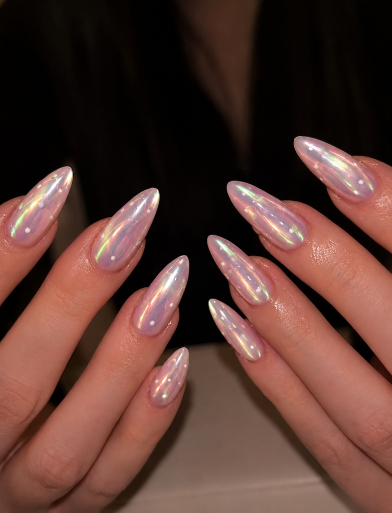 aura chrome nails