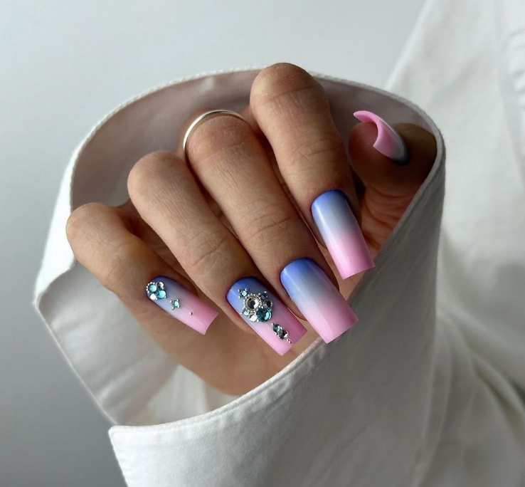 Crystal Flower Nails