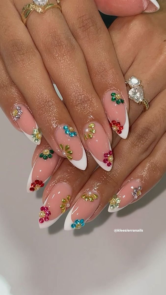 Crystal Flower Nails