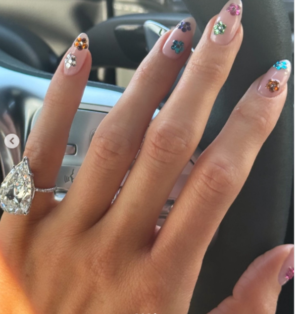 Crystal Flower Nails