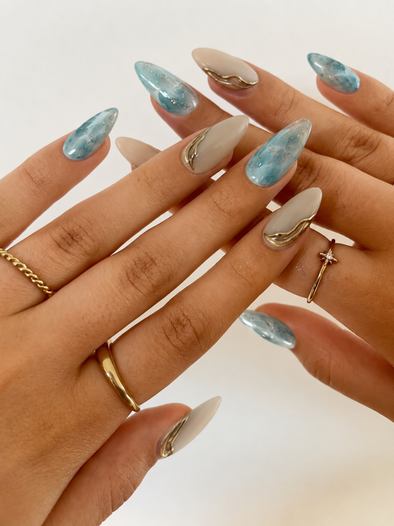 Sea Glass Nails