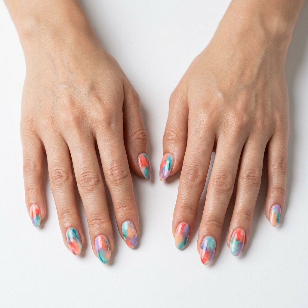 Watercolor Nails