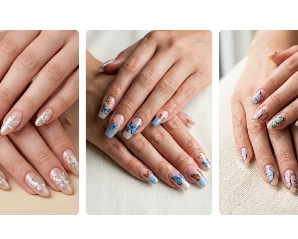 Butterfly Nail Designs Worth Saving for Your Next Appointment