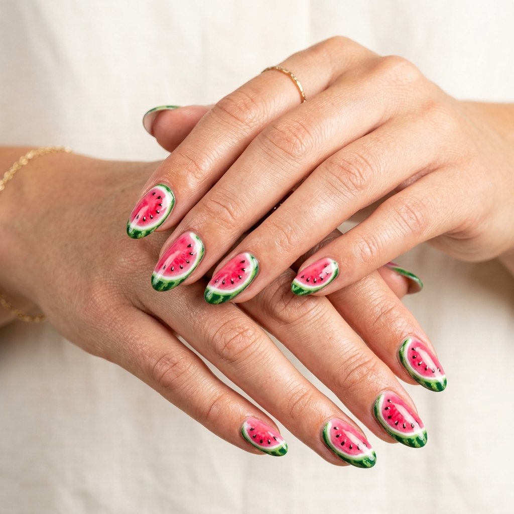 Watermelon Nails