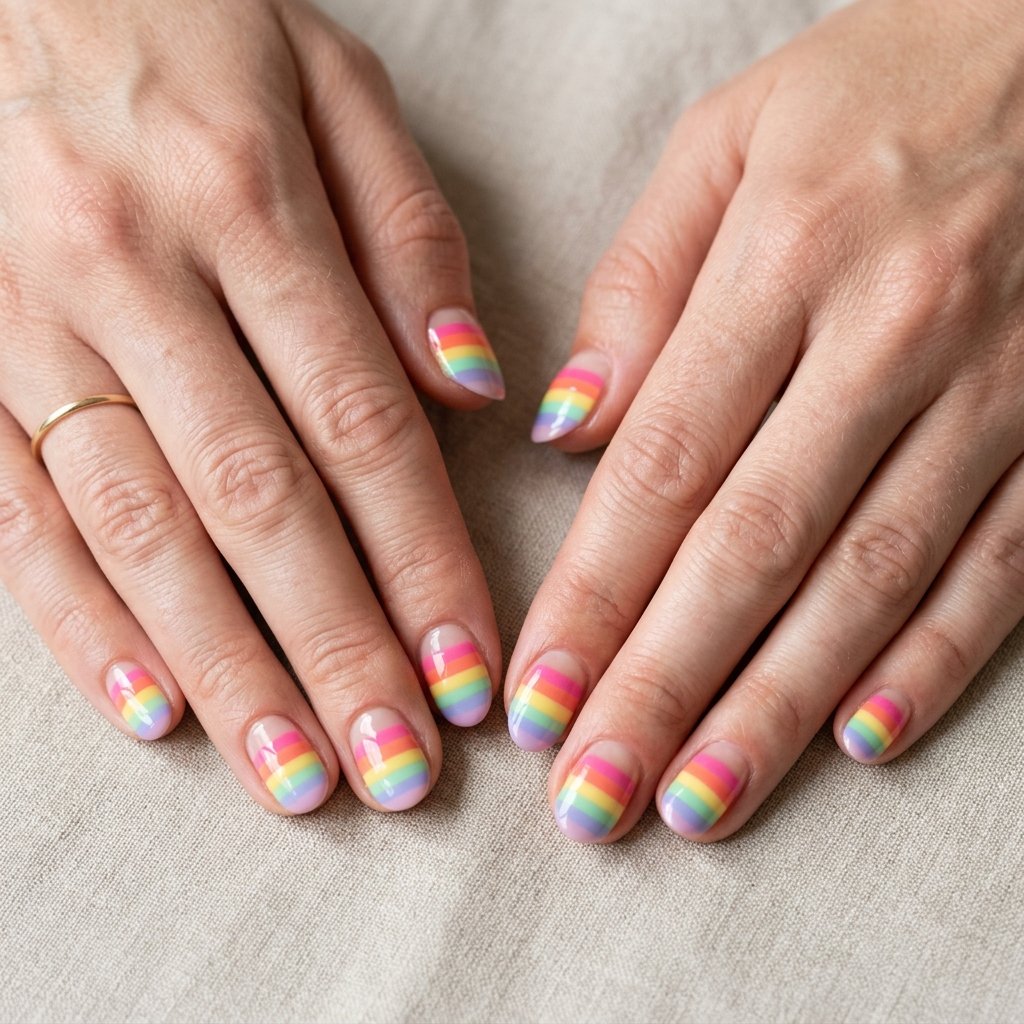 striped nails