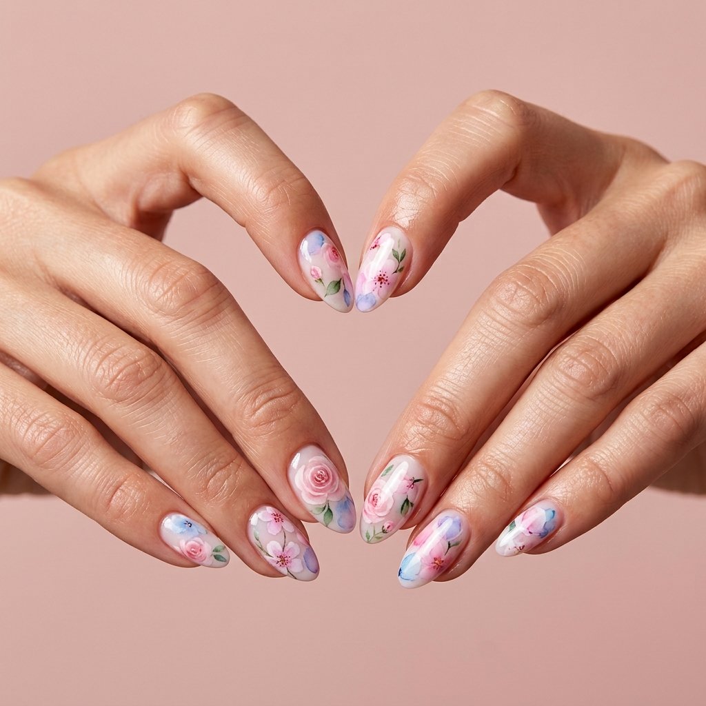 Watercolor Nails