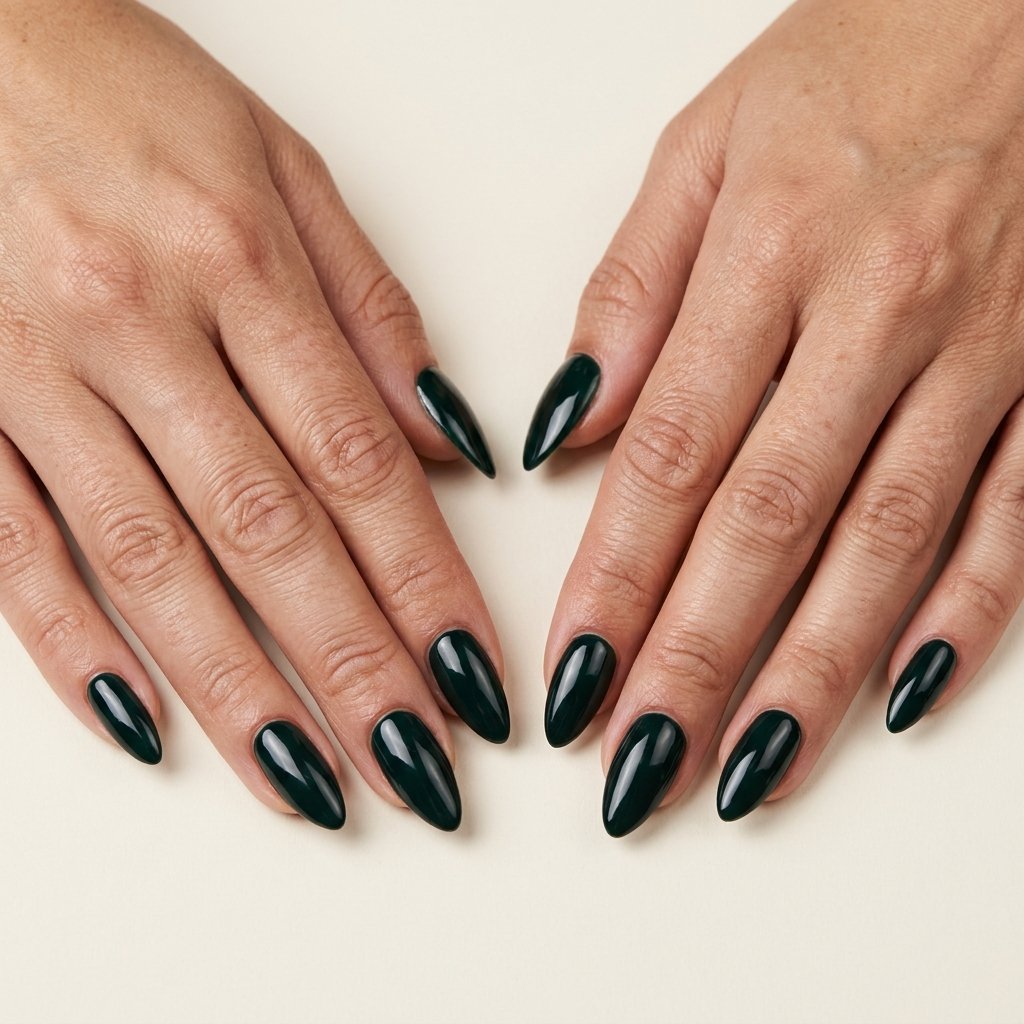 forest green nails