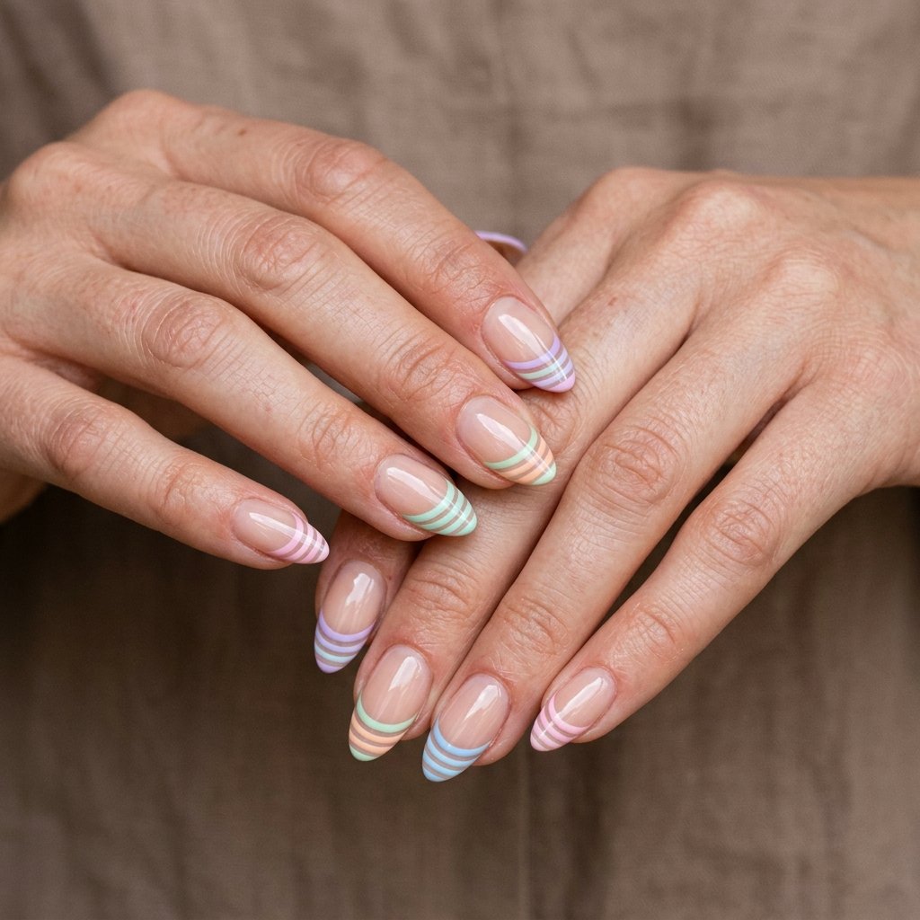 striped nails