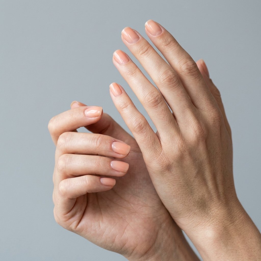 Soft Peach Bare Nails